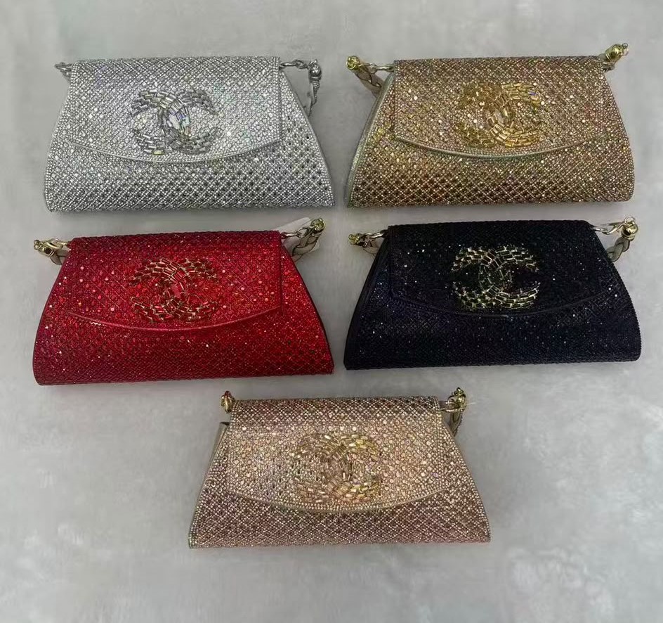 Signature crystal flap clutches