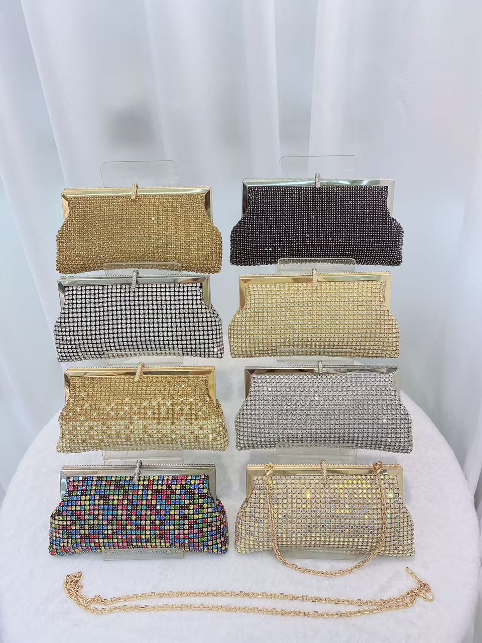 Rhinestone box clutches